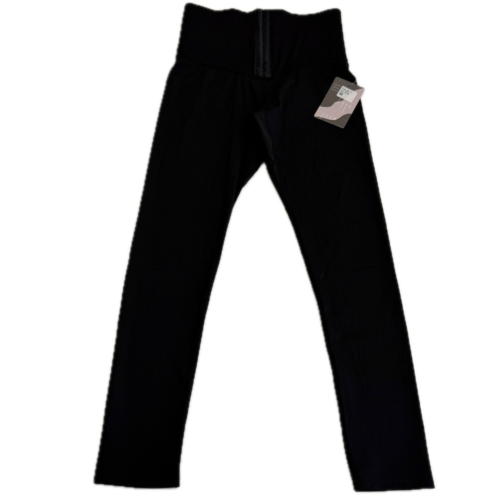 Love By Block Poem Leggings Women Medium Black Faja Corset Waist Shaping‎